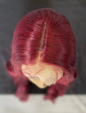 Load image into Gallery viewer, 28” BURGUNDY BODY WAVE SYNTHETIC HUMAN BLEND LACE FRONT WIG
